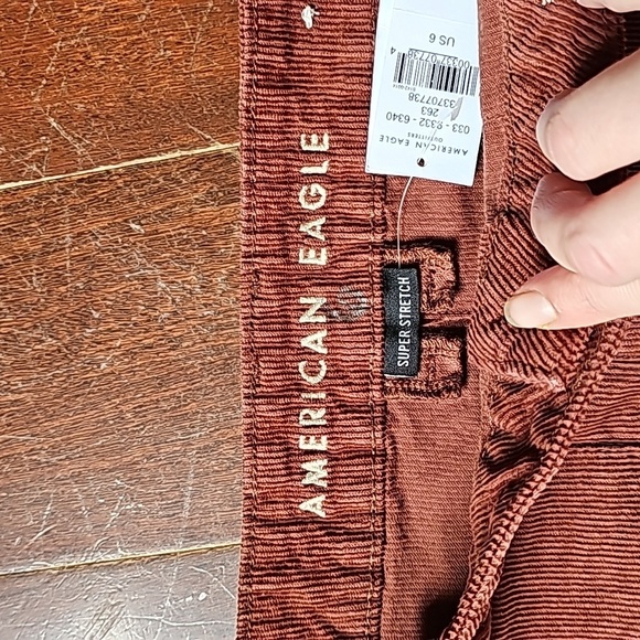 NWT AE sz 6 brown corduroy skirt. Super hi-rise a-line - Picture 5 of 8